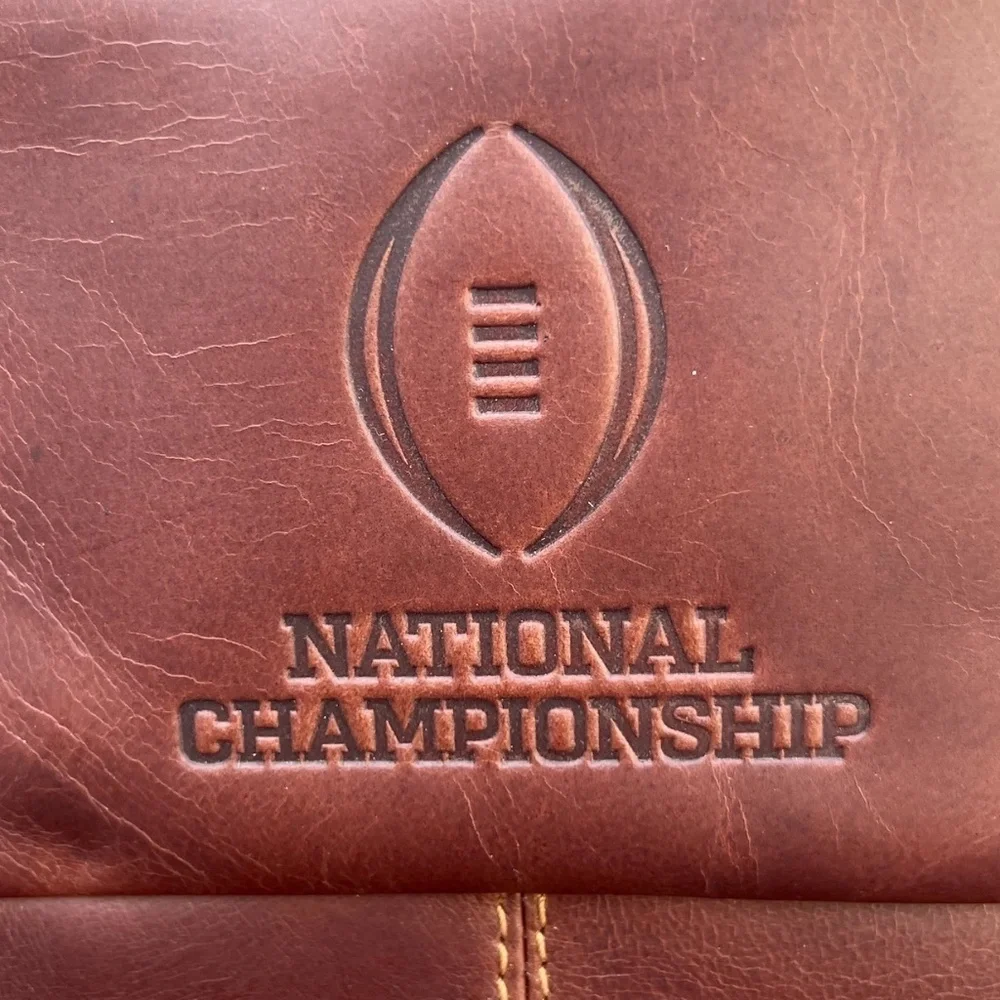 NWT Claire Chase National Championship Legendary Executive Backpack Brown Crease